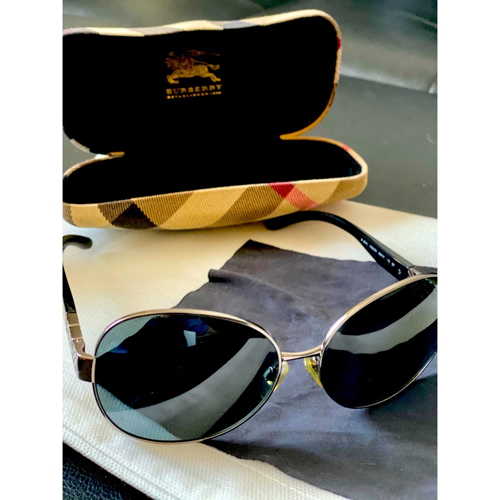 Burberry Gunmetal Polarized Sunglasses